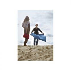 Fleece deken voor op het strand