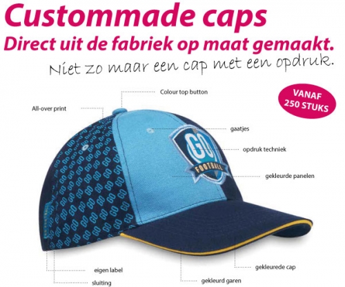 versnelling Emigreren rundvlees Custom-made caps met eigen design