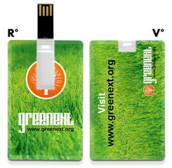 USB stick in de vorm van een creditcard. Compacte usb stick full colour te bedrukken.